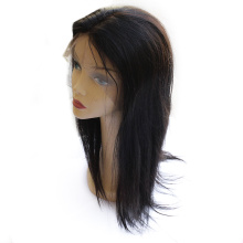Virgin Cuticle Intact Natural Color Hair Straight Full Lace Wig Swiss lace midium brown
